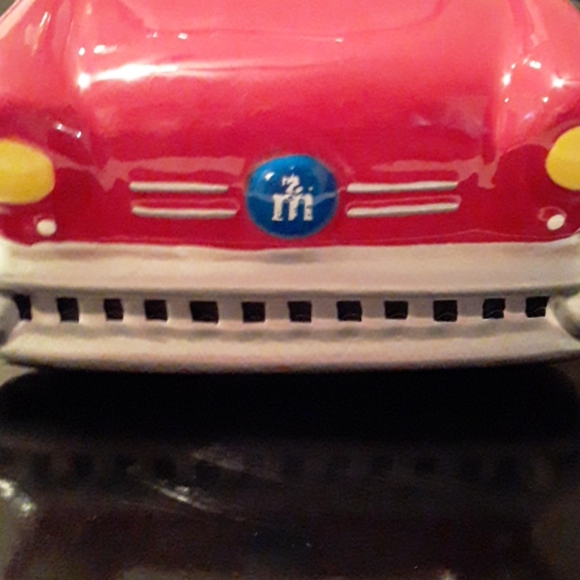 M&M's M&M Hot Rod Car Candy Dish Red Auto Yellow G - Picture 4 of 14